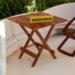 Sheesham Wood Foldable Patio Tea/Coffee Table – Brown Finish - Image 2