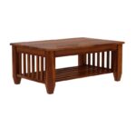 Wooden Solid Sheesham Wood Center Tables Coffee Table – Honey Finish - Image 2