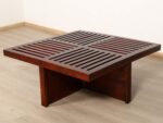 FrontWood Sheesham Wood Square Coffee Table With 4 Stools - Image 3