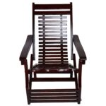 Sheesham Wood Folding Relaxing Beach Chair – Mahogany Finish - Image 3