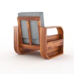 Sheesham Wood 1 Seater Sofa Set – Style A - Image 14