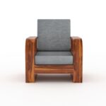 Sheesham Wood 1 Seater Sofa Set – Style A - Image 13