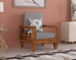 Sheesham Wood Sofa Set 1 Seater - Image 6