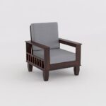 Sheesham Wood Sofa Set 1 Seater - Image 18