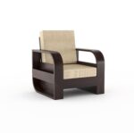Sheesham Wood 1 Seater Sofa Set – Style B - Image 7
