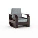 Sheesham Wood 1 Seater Sofa Set – Style A - Image 7
