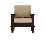 Sheesham Wood 1-Seater Sofa – Walnut Finish - Image 4