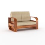 Sheesham Wood 2 Seater Sofa Set - Image 3