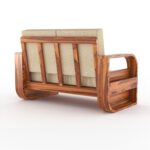 Sheesham Wood 2 Seater Sofa Set - Image 4
