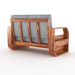 Sheesham Wood 2 Seater Sofa Set - Image 15