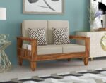 FrontWood Sheesham Wood Sofa Set With Side Magazine Holder - Image 6