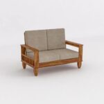 FrontWood Sheesham Wood Sofa Set With Side Magazine Holder - Image 8