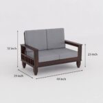 FrontWood Sheesham Wood Sofa Set With Side Magazine Holder - Image 72