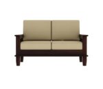 Solid Sheesham Wood 2 Seater Sofa Set – Walnut Finish - Image 7