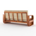 Sheesham Wood 5 Seater Sofa Set – Style B - Image 19