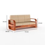 Sheesham Wood 5 Seater Sofa Set – Style B - Image 21