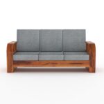 Sheesham Wood 1 Seater Sofa Set – Style A - Image 17