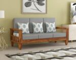 Sheesham Wood Sofa Set 3 Seater - Image 6