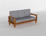 Sheesham Wood Sofa Set 3 Seater - Image 8