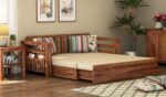 Solid Sheesham Wood Foster 3 Seater Sofa Cum Bed