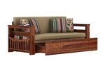 Solid Sheesham Wood Foster 3 Seater Sofa Cum Bed - Image 3