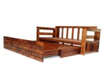 Solid Sheesham Wood Foster 3 Seater Sofa Cum Bed - Image 8