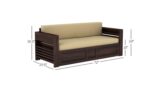 FrontWood Foster Solid Sheesham Wood 3 Seater Sofa Cum Bed - Image 12