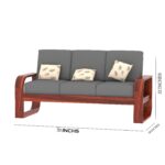 Sheesham Solid Wood 5 Seater Sofa Set Without Centre Table - Image 17