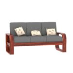 Sheesham Wood 3 Seater Sofa - Image 13