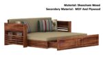 Solid Sheesham Wood Foster 3 Seater Sofa Cum Bed - Image 10