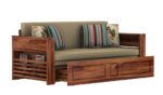 Solid Sheesham Wood Foster 3 Seater Sofa Cum Bed - Image 11