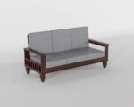 Sheesham Wood Sofa Set 3 Seater - Image 18