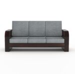 Sheesham Wood 6 Seater Sofa Set – Walnut Finish - Image 2