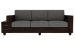 Sheesham Wood Sofa Set 3 Seater with 2 Drawer Wooden Sofa Set – Walnut Finish - Image 2