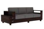 Sheesham Wood Sofa Set 3 Seater with 2 Drawer Wooden Sofa Set – Walnut Finish - Image 3