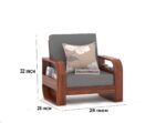 Sheesham Wood 6 Seater Sofa Set – Style B - Image 7