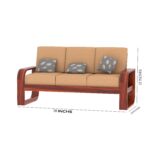 Sheesham Solid Wood 5 Seater Sofa Set Without Centre Table - Image 12