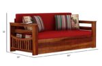 FrontWood Solid Sheesham Wood Sofa Cum Bed With Storage - Image 4