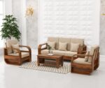 Sheesham Wood 5 Seater Sofa Set – Style B - Image 17