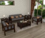 FrontWood Sheesham Wood Cushioned Sofa Set for Living Room - Image 17