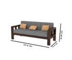 FrontWood Sheesham Wood Cushioned Sofa Set for Living Room - Image 22