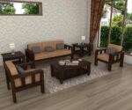 FrontWood Sheesham Wood Cushioned Sofa Set for Living Room - Image 25