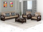 Sheesham Wood 5 Seater Sofa Set – Style B