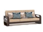 7 Seater Sheesham Wood Sofa Set with 40 Density Cushion – Walnut Finish - Image 2