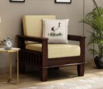 Solid Sheesham Wood 5 Seater Sofa Set with 40 Density Cushions - Image 3