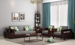 Sheesham Wood Sofa Set with 2 Drawer Storage – Walnut Finish
