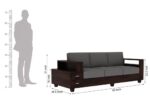Sheesham Wood Sofa Set with 2 Drawer Storage – Walnut Finish - Image 2