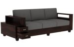 Sheesham Wood Sofa Set with 2 Drawer Storage – Walnut Finish - Image 4