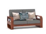 Sheesham Wood 7 Seater Wooden Sofa – Honey Finish - Image 3