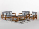 FrontWood Sheesham Wood Sofa Set With Side Magazine Holder - Image 42
